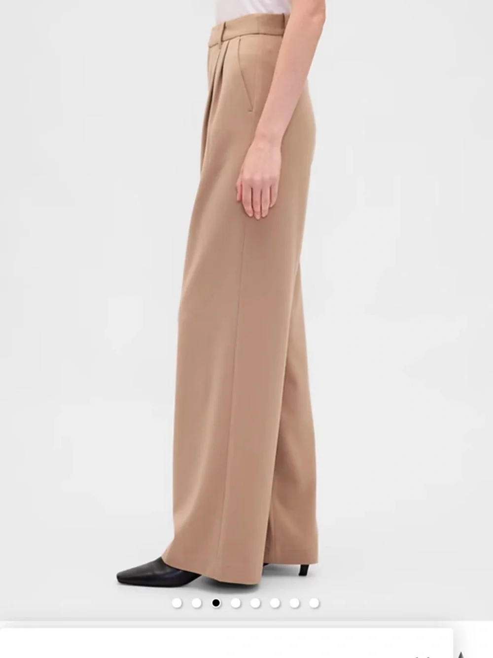 Zara Wide Leg Camel Trousers